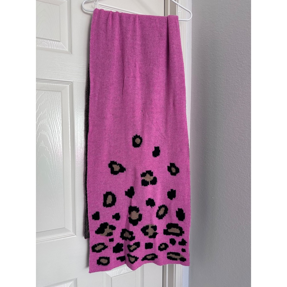 Aqua Cashmere Cheetah Scarf